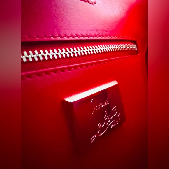 CHRISTIAN LOUBOUTIN - RARE! -  Paloma Watersnake Floral Studded Tote 9” no strap - Picture 8 of 15